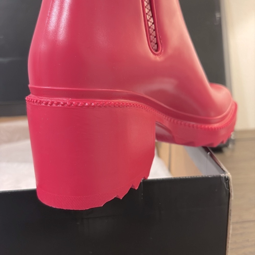 ❌SOLD OUT❌NIB [INC International Concepts] EverettP Block Heel Pink Rainboots - Picture 9 of 14